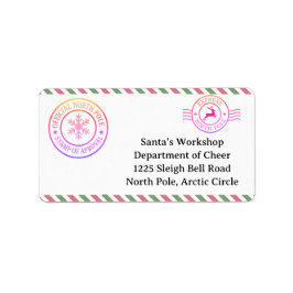 North Pole-post | Förtrollad Alv Adressetikett