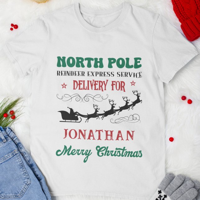 North Pole Ren Express Service Personlig T Shirt (Skapare uppladdad)