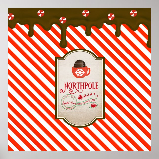North Pole Santa Shop - jultomten Elf Made Poster (Framsidan)