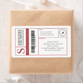 North Pole Santa's Workshop Editable Shipping Fraktsedel