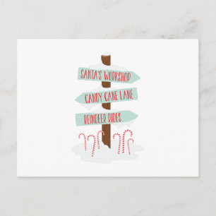 North Pole Signs Vykort