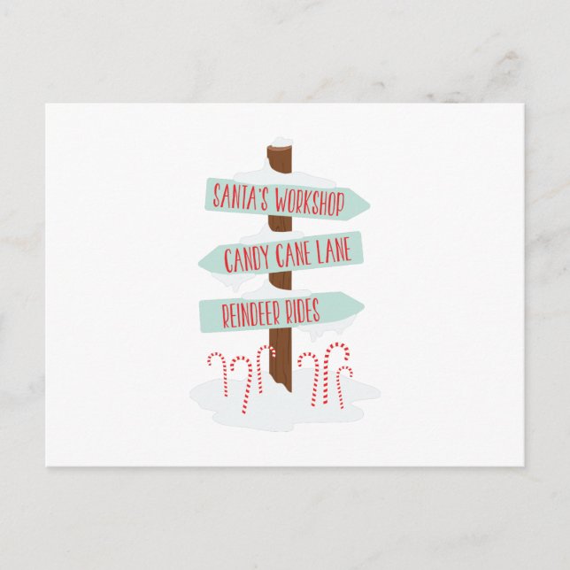 North Pole Signs Vykort (Framsida)