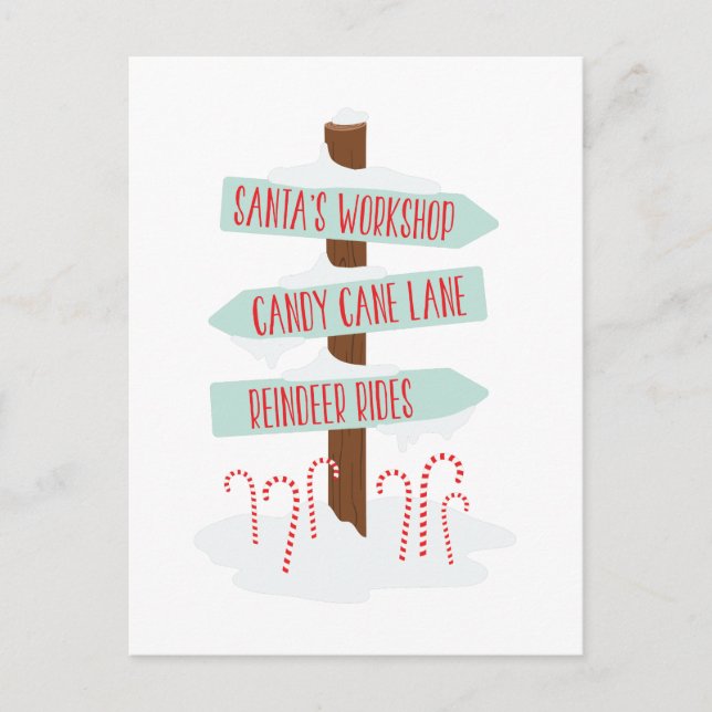 North Pole Signs Vykort (Framsida)