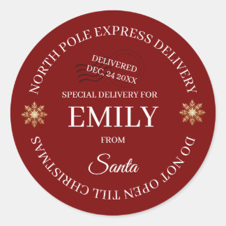 North Pole Special Delivery Stickers Runt Klistermärke