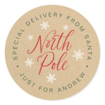 North Pole Speciell Delivery Kraft Brown Anpassnin