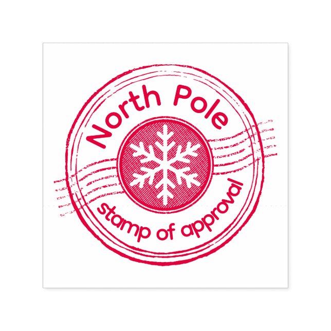 North Pole Stamp of Approval | Trästämpel Självfärgande Stämpel (Design)