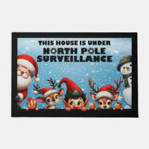 North Pole Surveillance Doormat