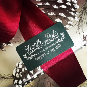 North Pole Trading Company Juletiketter Adressetikett