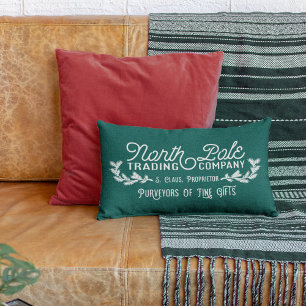 North Pole Trading Company Vintage God Logotyp Lumbarkudde