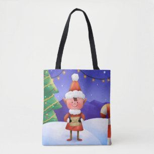North Pole Wishes Elf Handväskor Tygkasse