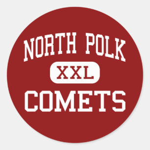 North Polk - Comets - High School - Alleman Iowa Runt Klistermärke