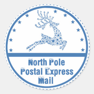 North Postal Express Mail Frimärke Runt Klistermärke