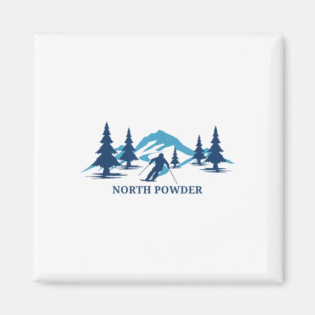 North Powder Oregon Ski Resort Skiing _1 Magnet (Framsidan)