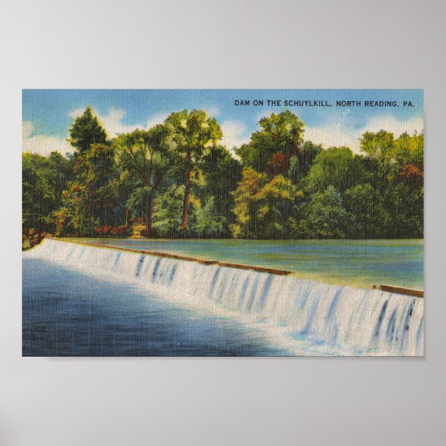 North Reading PA Dam SchuylDöda River Poster (Framsidan)