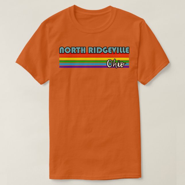 North Ridgeville Ohio-Pridet North Ridgeville LGBT T Shirt (Design framsida)