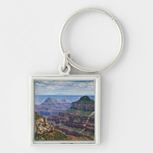 North Rim Gran Canyon - Grand Canyon National Fyrkantig Silverfärgad Nyckelring