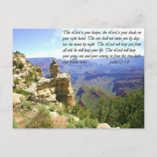 North Rim Grand Canyon Photo with Bible Verse Vykort
