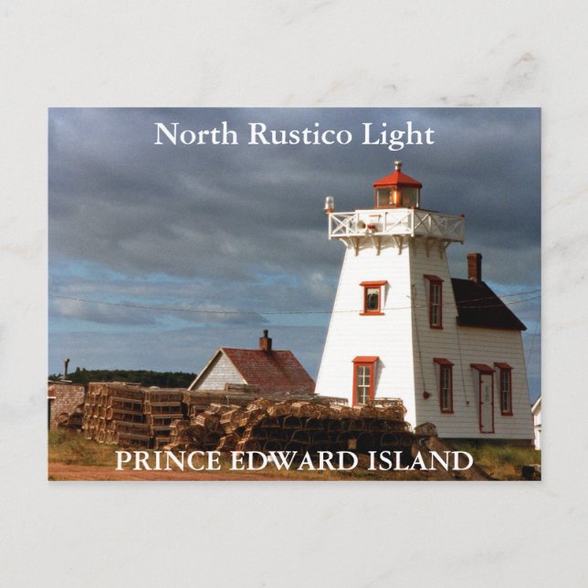 North Rustico Light, Prince Edward Island Postcard Vykort (Framsida)