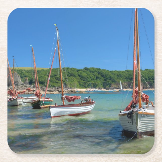 North Sands, Salcombe Underlägg Papper Kvadrat (Framsidan)