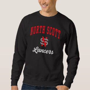 North Scott High School Lancers Lång Ärmad Tröja