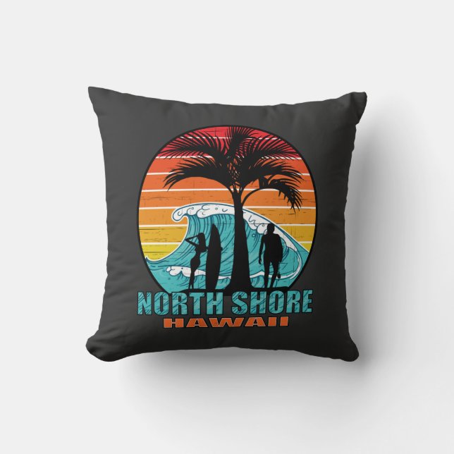 North Shore Beach Hawaii Kudde (Framsida)