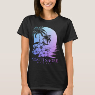 North Shore Hawaii Aloha Hawaiian Hibiscus Surfer T Shirt