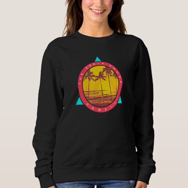 North Shore Hawaii Handflatan Träd Sunset T Shirt (Framsida)
