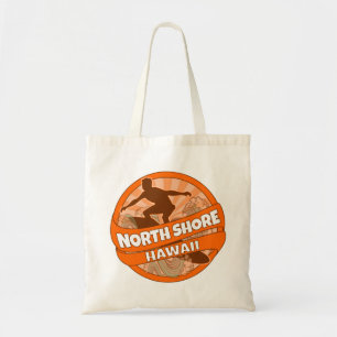 North Shore Hawaii orange surfer logotyp till väsk Tygkasse