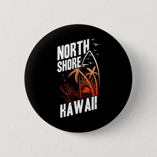 North Shore Hawaii Surfning Knapp (Framsida)