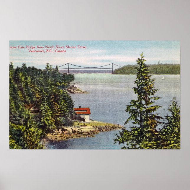 North Shore Marine Drive View of Lejon Grind Poster (Framsidan)