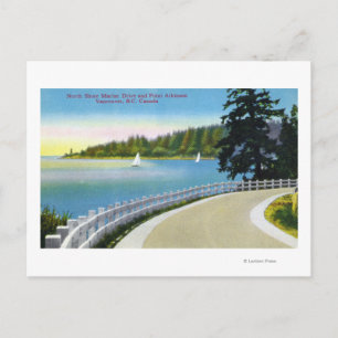 North Shore Marine Drive View of Point Atkinson Vykort