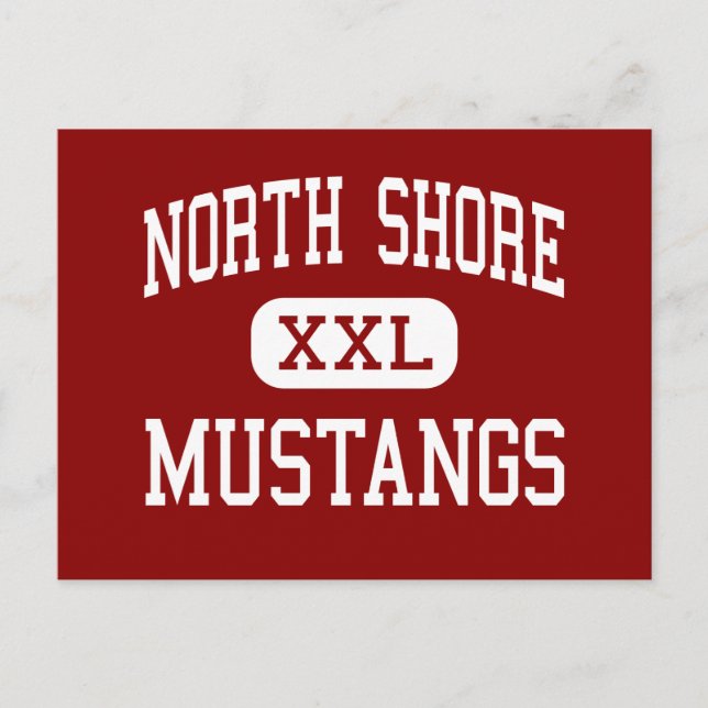 North Shore - Mustangs - High - Houston Texas Vykort (Framsida)