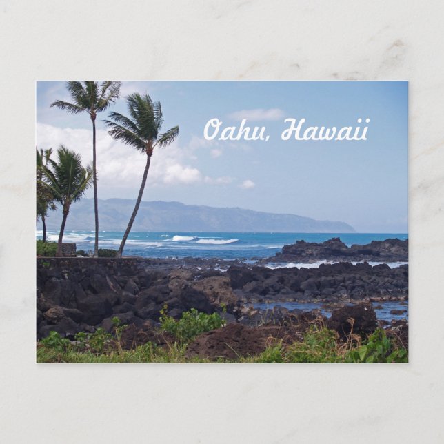 North Shore på Oahu-ön på Hawaii Vykort (Framsida)