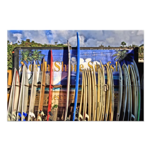 North Shore Surfa Shop-utskrift Fototryck (Framsidan)
