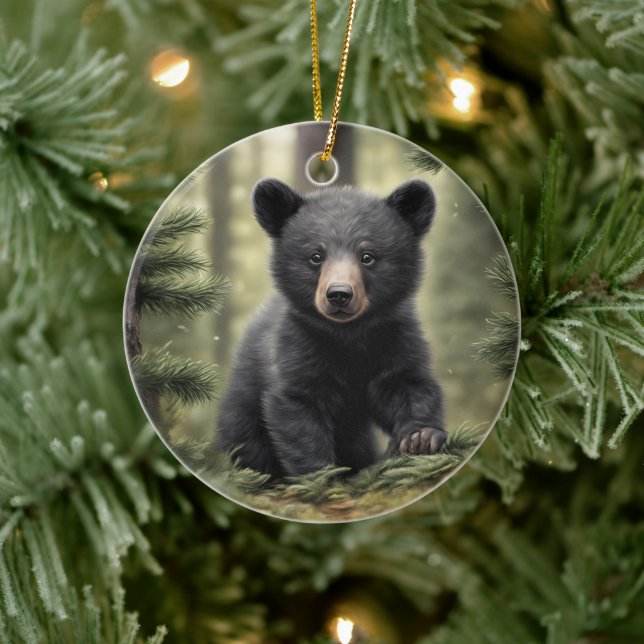 North Skogen Little Black Bear Unge Ornament (Träd)