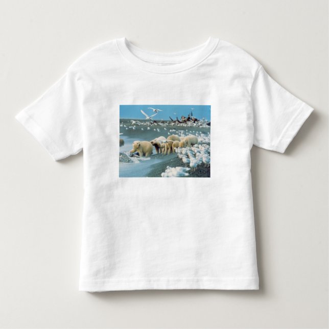 North Slope, Alaska. Polar Bears Ursus T-shirt (Framsida)