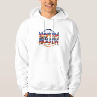 North South Retro 80-tals Chrome Logodesign - Synt Hoodie