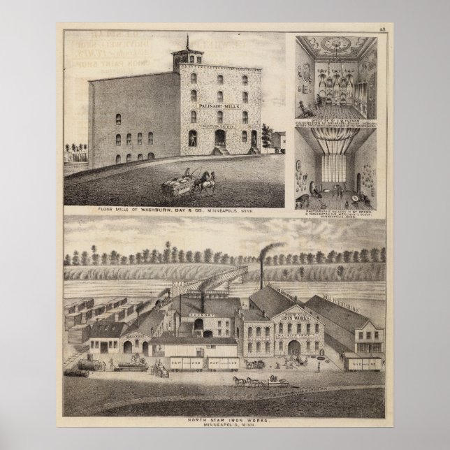 North Star Järn Works, Washburn, Minnesota Poster (Framsidan)