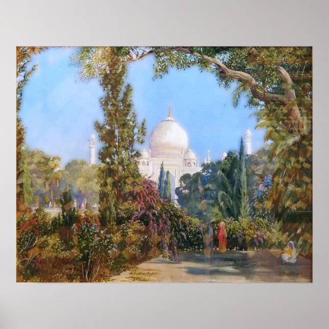 North - Taj Mahal at Agra, Indien Poster (Framsidan)