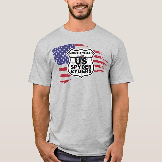 North Texas Chapter - Sönderfladdrande Flagga T Shirt (Framsida)