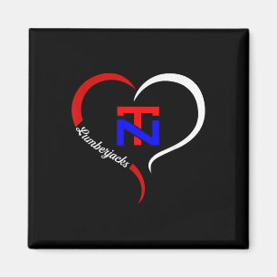 North Tonawanda Lumberjacks Logotyp Halhjärta Magnet