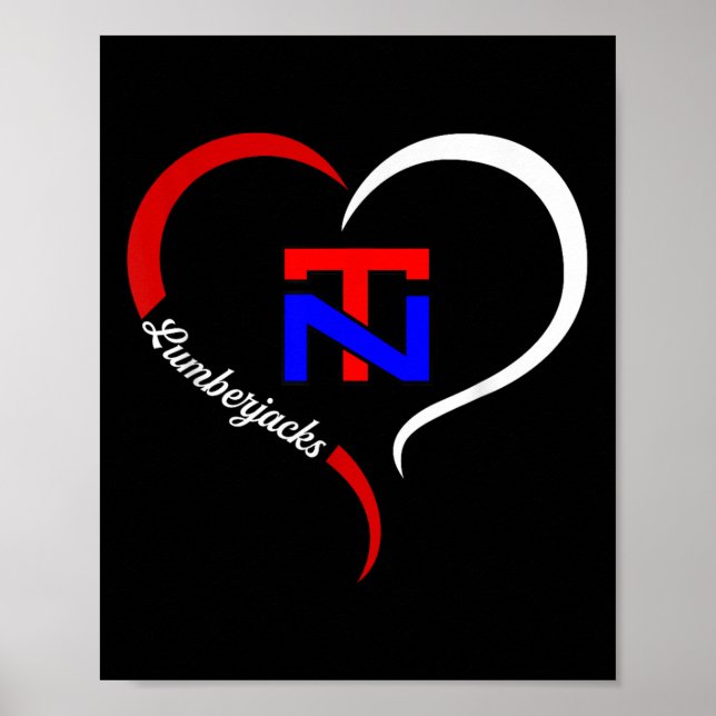 North Tonawanda Lumberjacks Logotyp Halhjärta Poster (Framsidan)