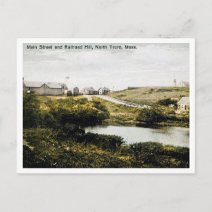 North Truro MA, Main St, Railroad Hill 1910-talet Vykort