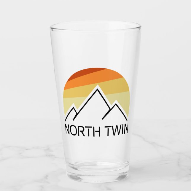 North Twin Mountain New Hampshire Retro Glaskopp (Framsida)