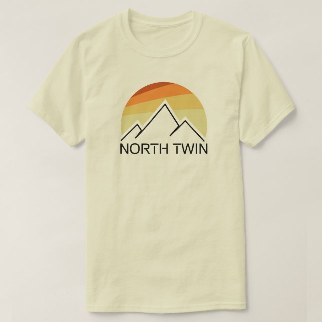 North Twin Mountain New Hampshire Retro T Shirt (Design framsida)