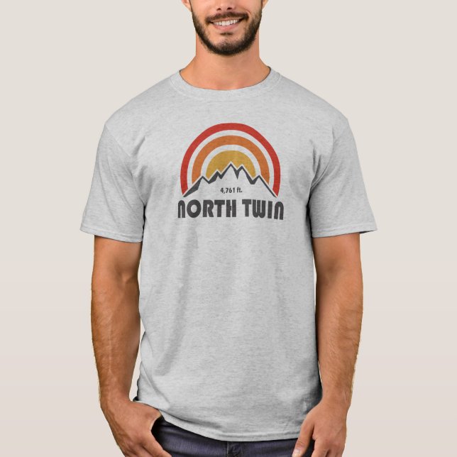 North Twin Mountain New Hampshire T Shirt (Framsida)