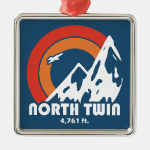 North Twin New Hampshire Sun Eagle Julgransprydnad Metall