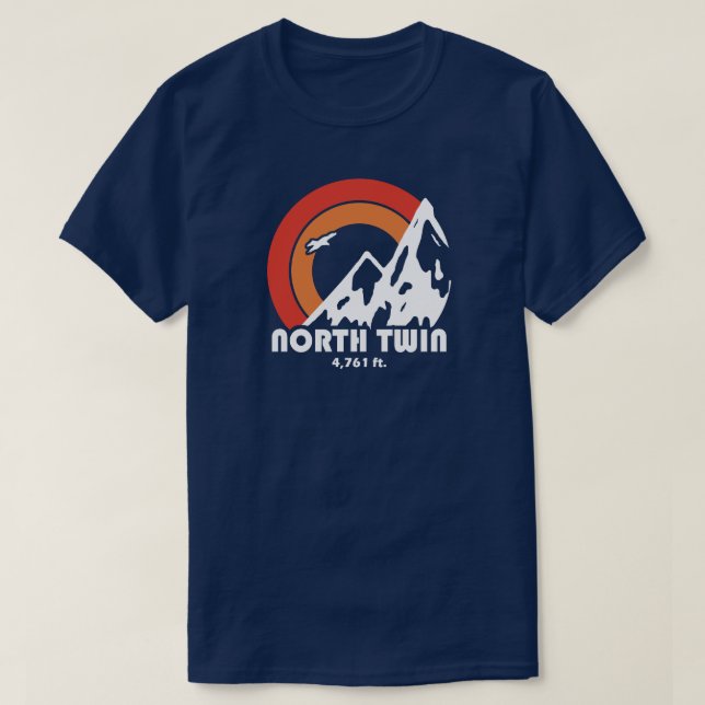North Twin New Hampshire Sun Eagle T Shirt (Design framsida)