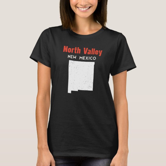 North Valley USA State America Travel New Mexican T Shirt (Framsida)