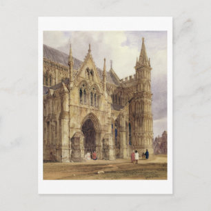 North-Väster Porch of Salisbury Cathedral, 1832 Vykort